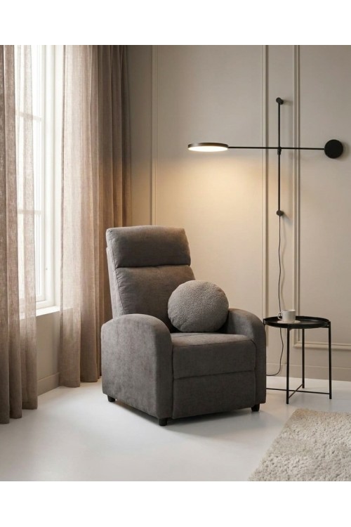 Fotel wypoczynkowy rozkładany RELAX       PREMIUM ciemny szary