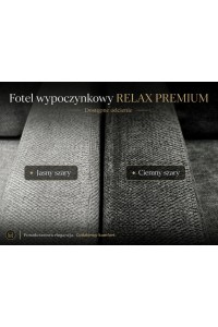Fotel wypoczynkowy rozkładany RELAX       PREMIUM ciemny szary