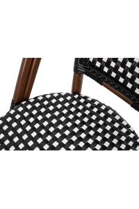Zestaw 6 krzeseł ogrodowych CAFE PARIS    ARM brązowy rattan