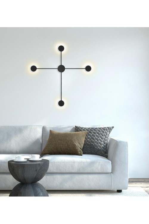 MOOSEE zestaw 2 lamp ściennych SHADOW 4   CLOSE czarny
