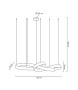 MOOSEE lampa wisząca WAVE 160B chrom