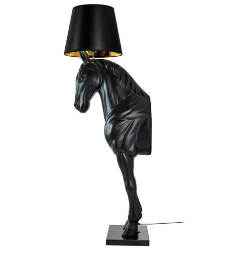 MOOSEE lampa podłogowa KOŃ HORSE STAND    M czarna - włókno szklane