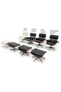 Fotel LOUNGE HM PREMIUM SZEROKI biały - orzech
