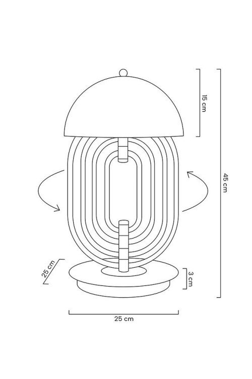 MOOSEE lampa stołowa BOTTEGA złota / czarna