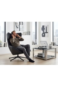 Fotel obrotowy VITA VELVET czarny PU