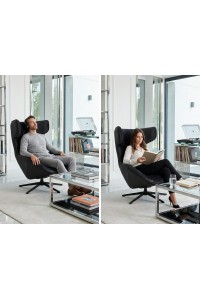 Fotel obrotowy VITA VELVET czarny PU