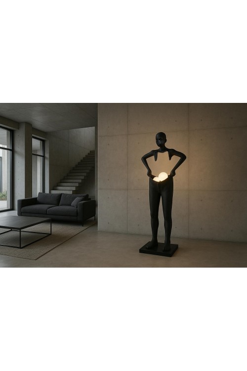 MOOSEE lampa podłogowa HUMAN HOUDINI 182  czarna