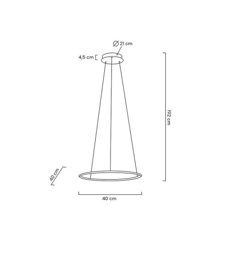 MOOSEE lampa wisząca RING SLIM 40 złota