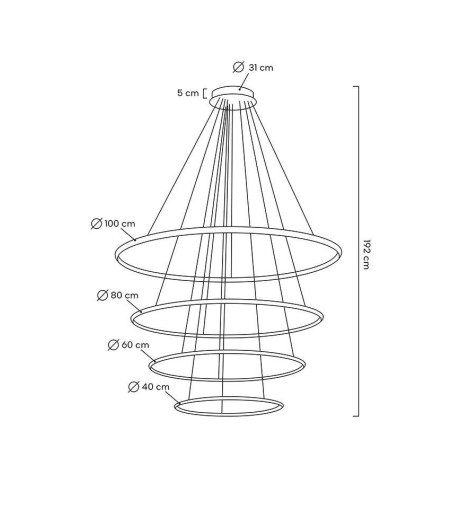 MOOSEE lampa wisząca RING SLIM M złota