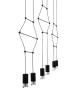 MOOSEE lampa wisząca FLUSSO LINE 6        czarna