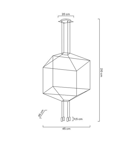Lampa wisząca FLUSSO 4 czarna