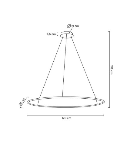 MOOSEE lampa wisząca RING SLIM 120 złota