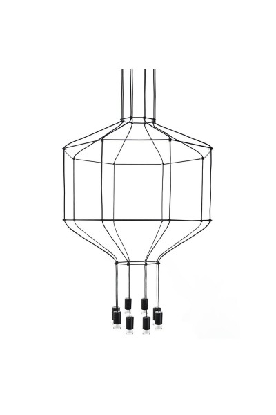 MOOSEE lampa wisząca FLUSSO 8 czarna