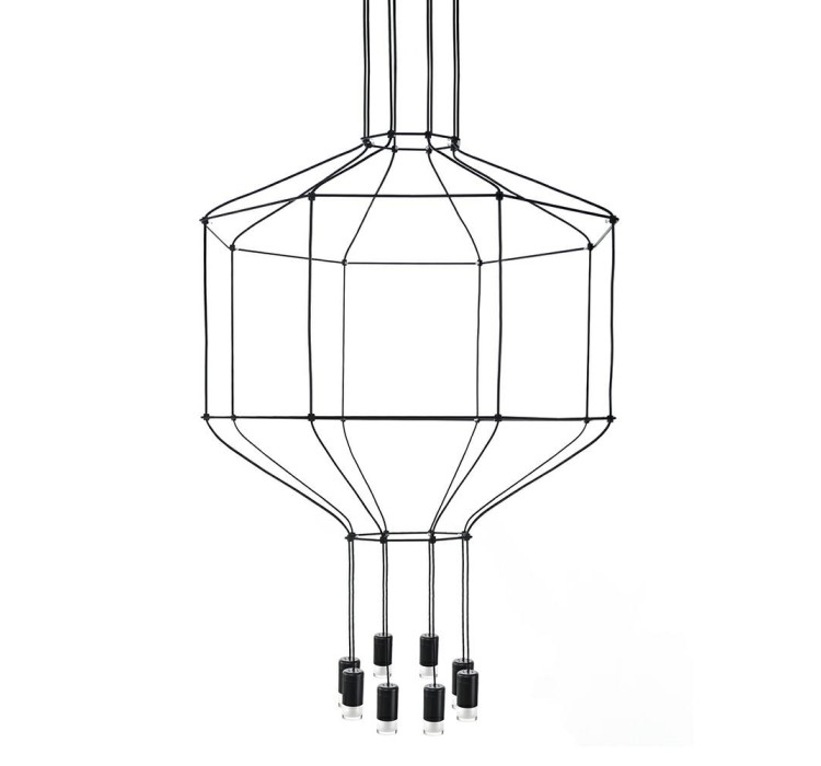 MOOSEE lampa wisząca FLUSSO 8 czarna