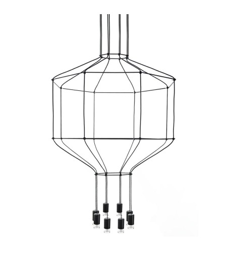 MOOSEE lampa wisząca FLUSSO 8 czarna