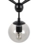 Lampa wisząca PLANETARIO 15 czarna - klosze dymione