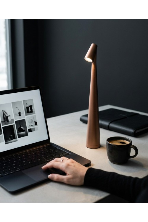 Lampka biurkowa / ogrodowa SHP SLIM       brązowa