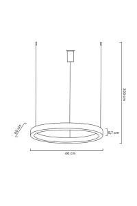 MOOSEE lampa wisząca RING 60 srebrna