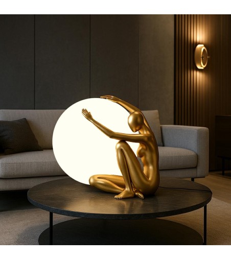 MOOSEE lampa stołowa UOMO 50 złota