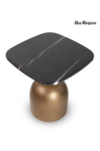 MaMaison stolik RINGO 50 złoty / czarny   marmur