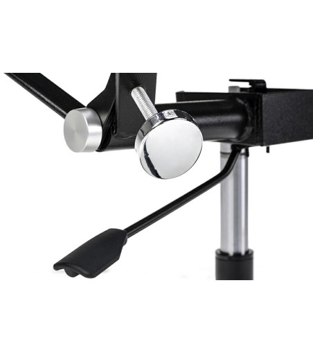 Fotel biurowy BODY PRESTIGE PLUS czarny  - skóra naturalna, aluminium
