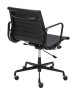 Fotel biurowy BODY PRESTIGE PLUS czarny  - skóra naturalna, aluminium