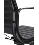 Fotel biurowy BODY PRESTIGE PLUS czarny  - skóra naturalna, aluminium