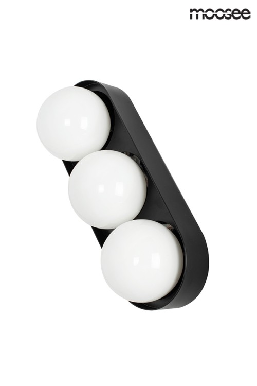 MOOSEE lampa ścienna DROPS 3 czarna