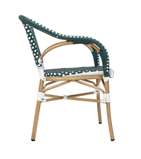 Krzesło ogrodowe CAFE MIRAMAR turkus /    morski rattan