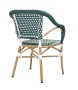 Krzesło ogrodowe CAFE MIRAMAR turkus /    morski rattan
