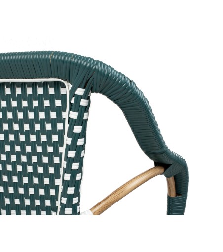 Krzesło ogrodowe CAFE MIRAMAR turkus /    morski rattan