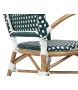 Krzesło ogrodowe CAFE MIRAMAR turkus /    morski rattan