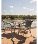 Krzesło ogrodowe CAFE MIRAMAR turkus /    morski rattan