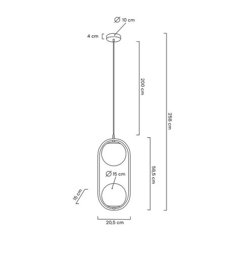 MOOSEE lampa wisząca AURELIA TWIN złota