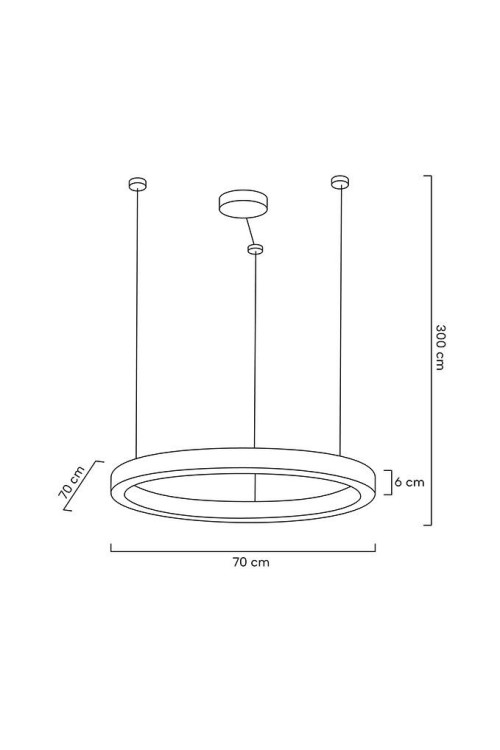 MOOSEE lampa wisząca RING LUXURY 70  złota