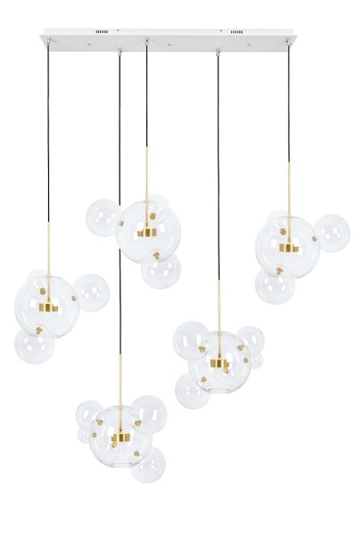 MOOSEE lampa wisząca CAPRI LINE 5 złota   - 300 LED, aluminium, szkło