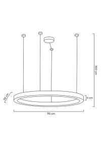 MOOSEE lampa wisząca RING LUXURY 110      złota