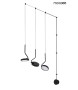 MOOSEE lampa ścienna FLAT 3 czarna
