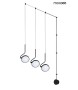 MOOSEE lampa ścienna FLAT 3 czarna