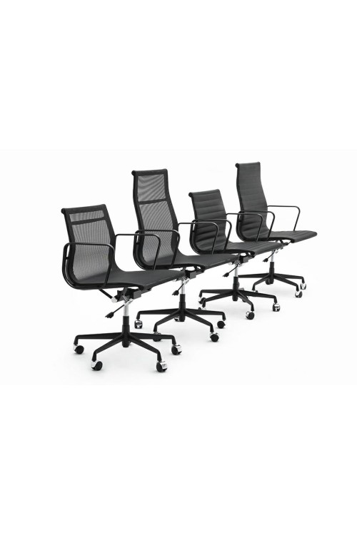 Fotel biurowy AERON PREMIUM czarny - siatka, aluminium