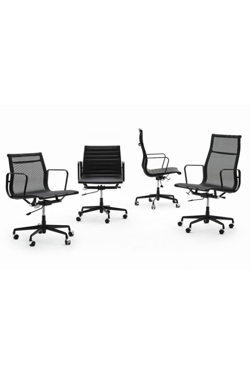 Fotel biurowy AERON PREMIUM czarny - siatka, aluminium