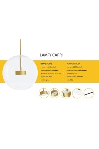 MOOSEE lampa wisząca CAPRI 4 złota