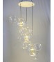 MOOSEE lampa wisząca CAPRI DISC 3 złota   - 180 LED, aluminium, szkło