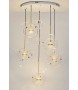 MOOSEE Lampa wisząca CAPRI DISC 5 złota   - 300 LED, aluminium, szkło