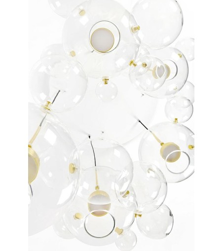 MOOSEE Lampa wisząca CAPRI DISC 5 złota   - 300 LED, aluminium, szkło