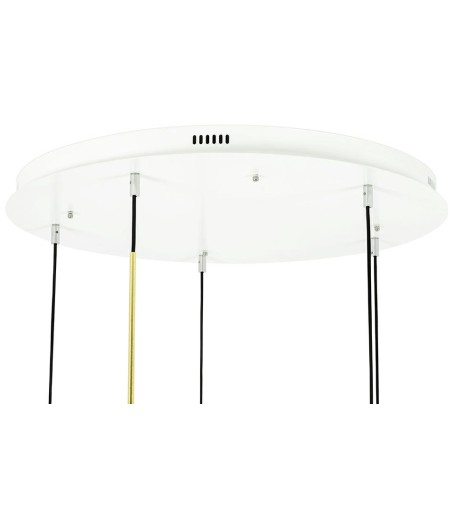 MOOSEE Lampa wisząca CAPRI DISC 5 złota   - 300 LED, aluminium, szkło