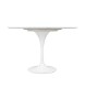Stół TULIP MARBLE 120 CARRARA biały - blat okrągły marmurowy, metal