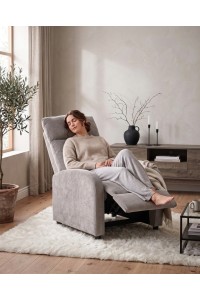 Fotel wypoczynkowy rozkładany RELAX       PREMIUM jasny szary