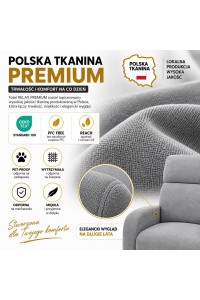 Fotel wypoczynkowy rozkładany RELAX       PREMIUM jasny szary