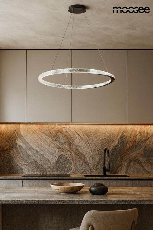 MOOSEE lampa wisząca ANILLO 80 czarny     chrom